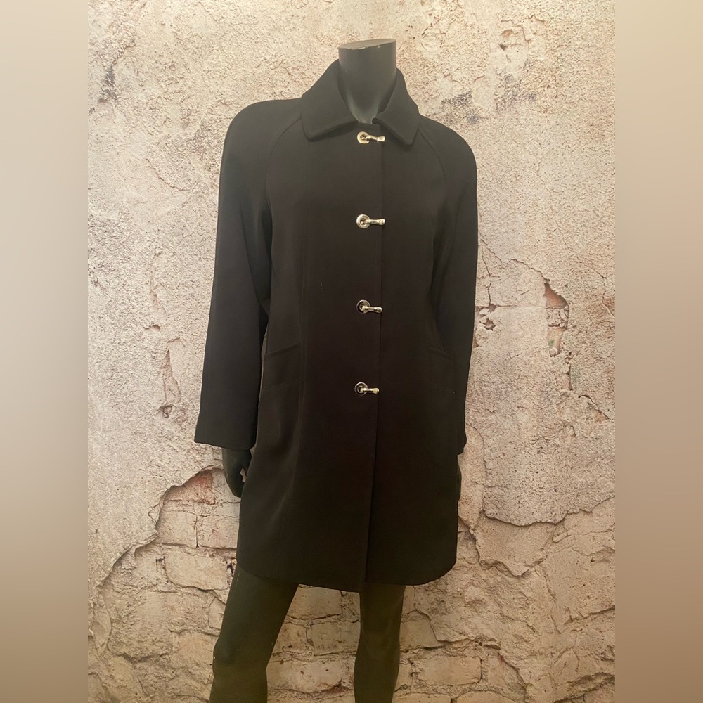 London Fog Black Short Fall Jacket (Petite)